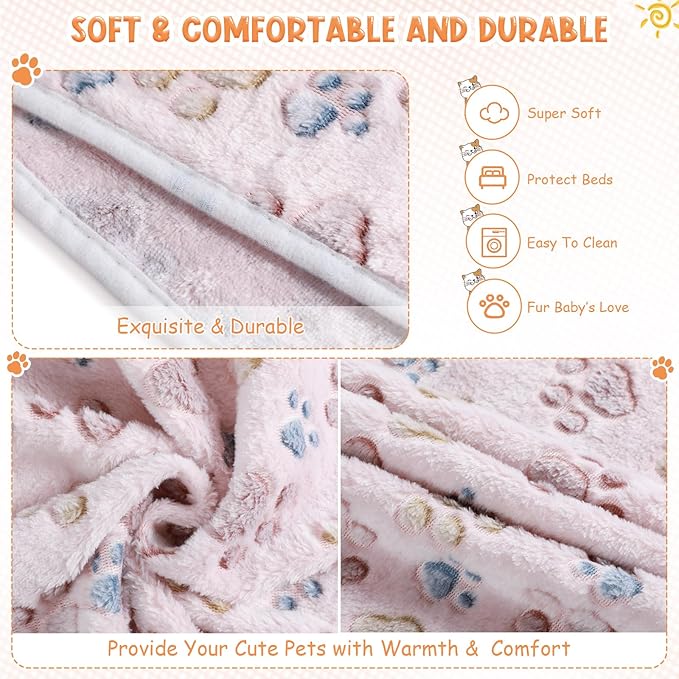 Tatuo 4 Pcs Dog Blanket for Pet Cat Blankets Indoor Puppy Teething Stuff Toys - Image 6
