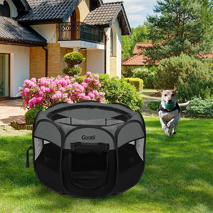 Portable Dog Playpen for Medium Dogs, Collapsible Pet Cat Kitten Puppy Playpen - Image 7