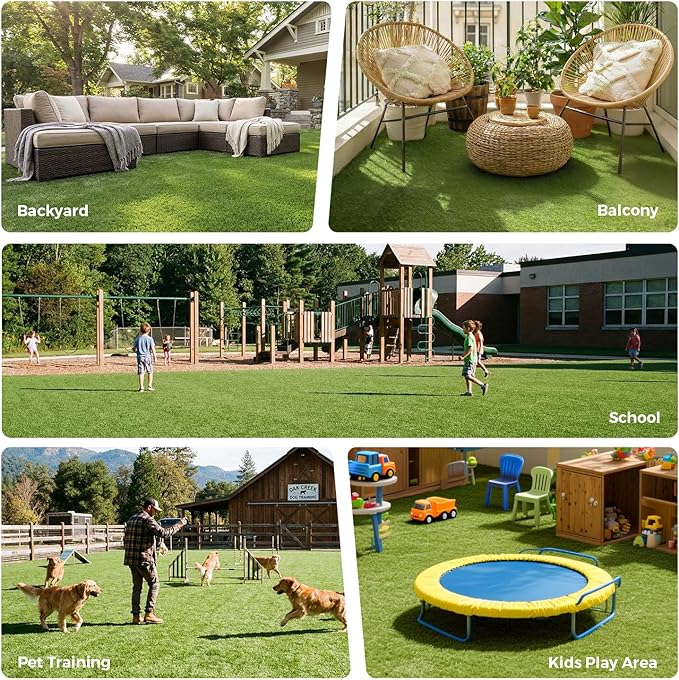 Artificial Grass Rug Indoor Outdoor, 3 x 5FT Faux Grass Turf - Image 9
