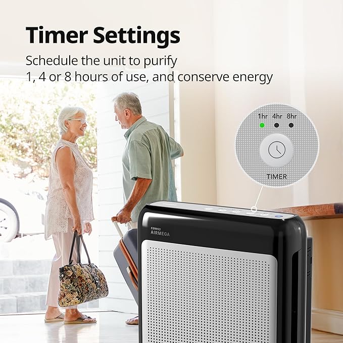COWAY Air Purifiers for Home Up to 1, 748 ft², HEPA Filter for Smoke, Pet Dander - Image 9