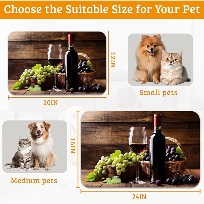 Pet Feeding Mat, Non-Slip Water Bowl Placemat, Pet Supplies 16" x 24" - Image 6