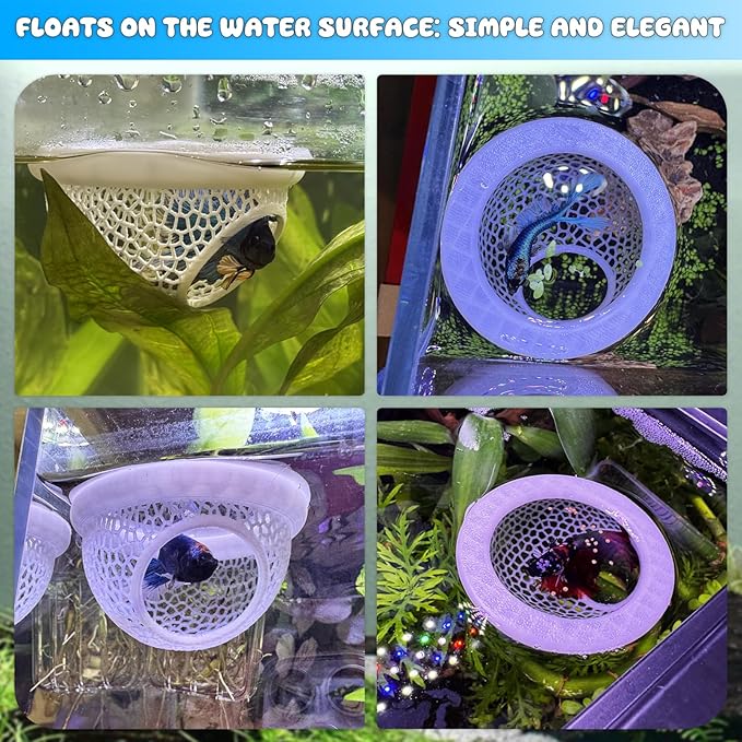 Floating Betta Hide & Shrimp Cave – All-in-One Aquarium Hammock, and Safe - Image 4
