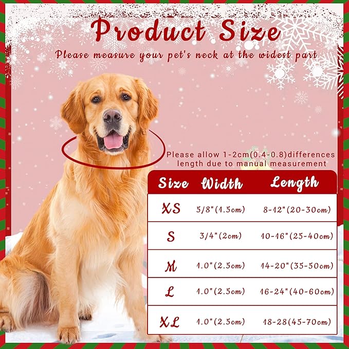 Christmas Dog Collar, Classical Puppy Collar - Image 3