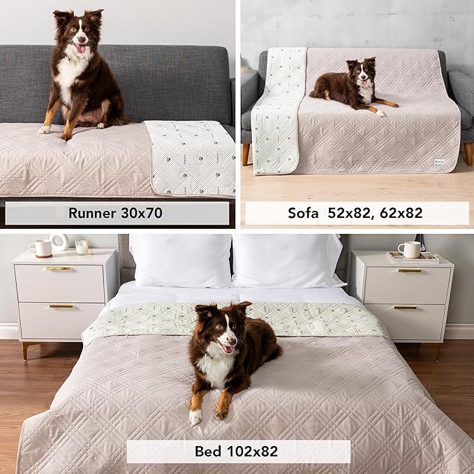 PetAmi Waterproof Couch Cover for Dogs, Reversible Furniture Cover Sofa - Image 4
