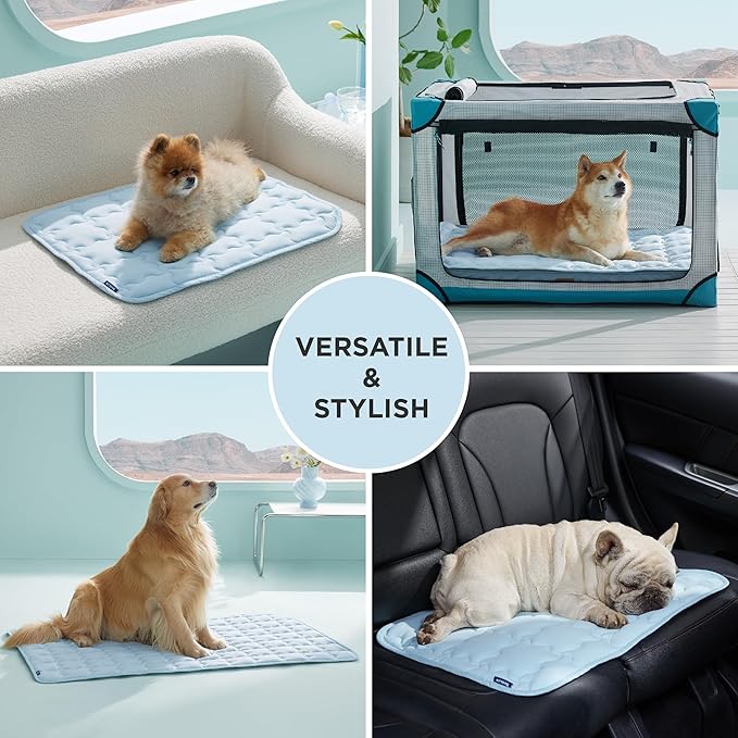 Bedsure Cooling Mat for Small Dogs – 24x18 Thin Washable Cooling Pet Pad for Cat - Image 5