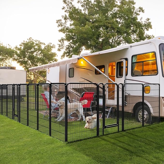 Yaheetech Dog Playpen Outdoor, 47 inch 6 Panels Dog Pen Indoor Heavy Duty Puppy - Image 2