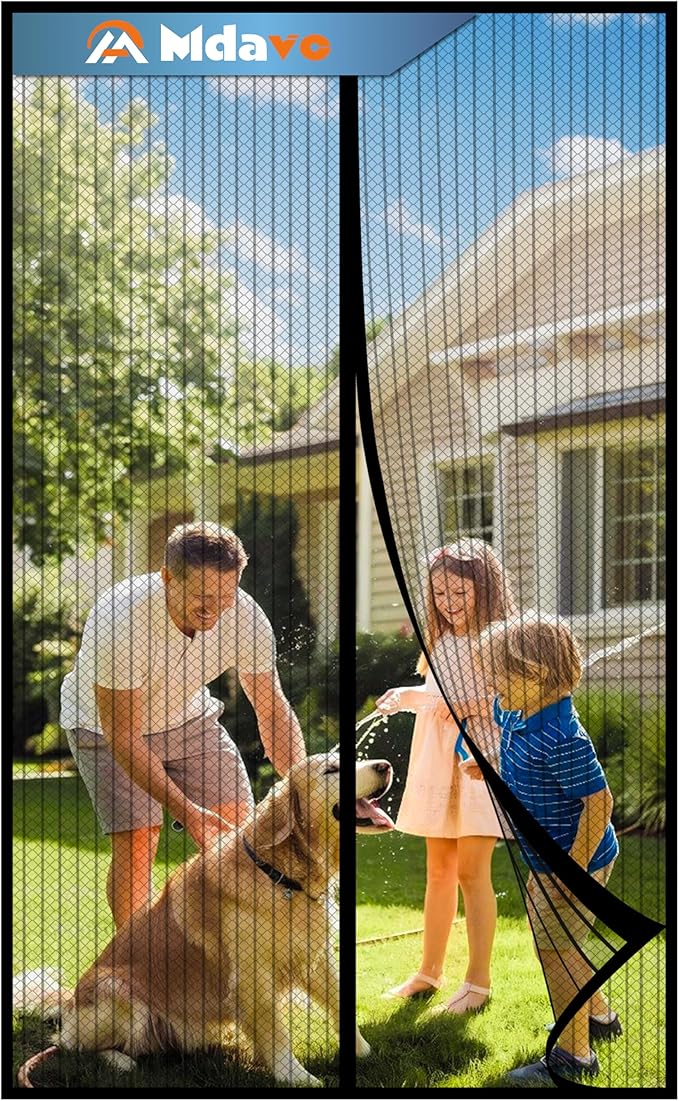 Magnetic Screen Door, Heavy Duty Door Screen Magnetic Closure Keep Bugs Out by Welcometobuy