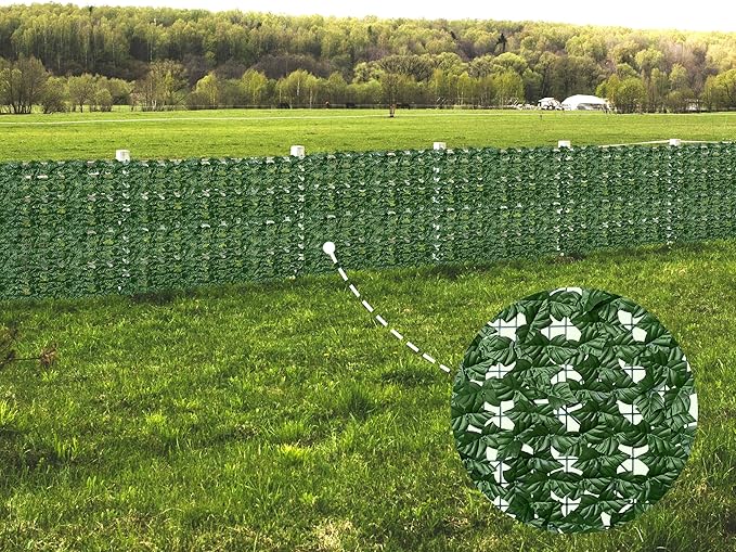 Artificial Ivy Privacy Fence Wall Screen: 40X100 in UV-Anti Faux Greenery - Image 7