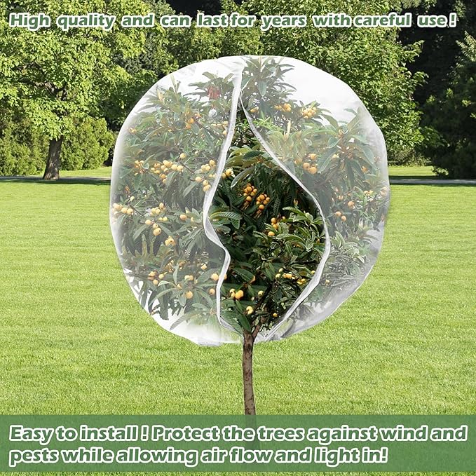 8 x 6.6ft Large Fruits Tree Netting, Garden Mesh Insect Tree Cover - Image 6