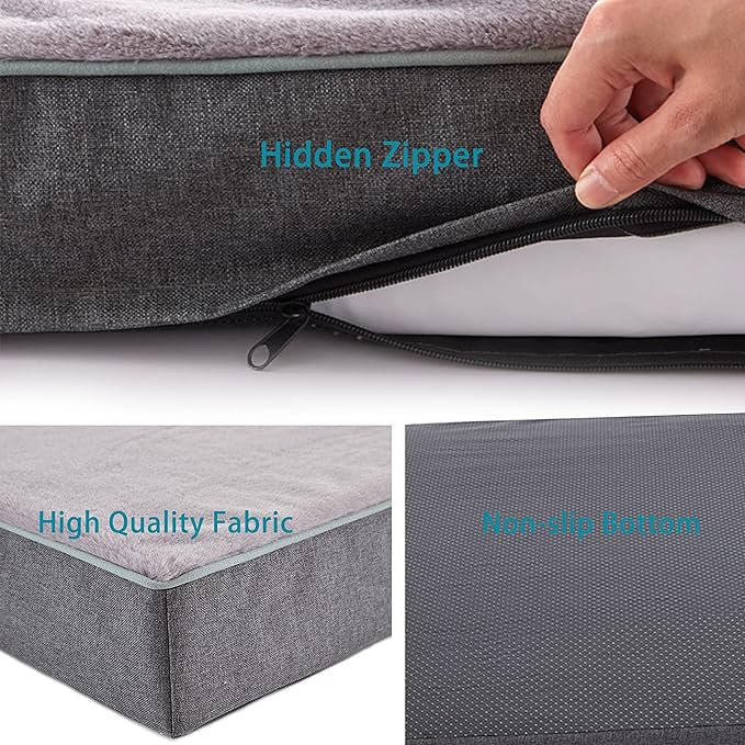 Orthopedic Memory Foam Dog Bed, Cooling Dog Beds Waterproof Pet Bed - Image 4