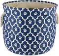 Bone Dry Pet Storage Collection Lattice Paw Print, Nautical Blue, Small Round by BoneDry
