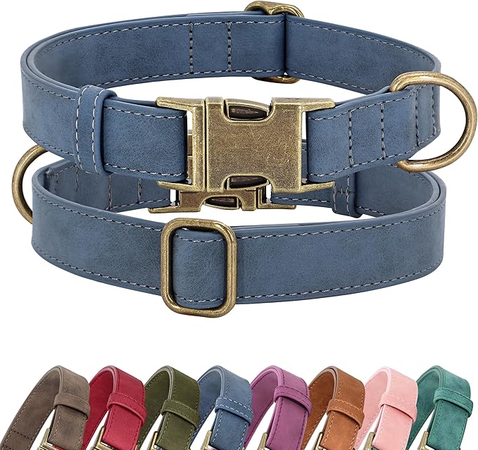 Didog Soft Leather Dog Collar, Durable Heavy Duty Dog Collars by Didog