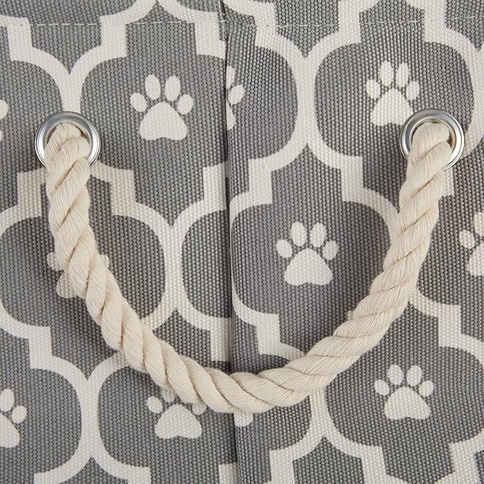 Bone Dry Pet Storage Collection Lattice Paw Print, Small Round - Image 4