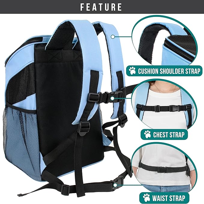 PetAmi Small Dogs and Cat Backpack Carrier, Airline Approved Pet Backpack - Image 5