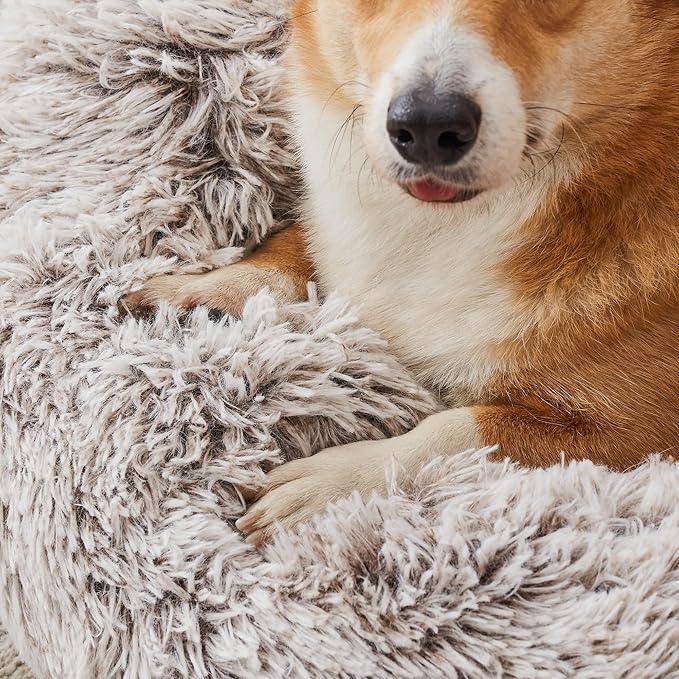 WESTERN HOME WH Calming Dog & Cat Donut Cuddler, Anti-Anxiety Warming Cozy Soft - Image 4