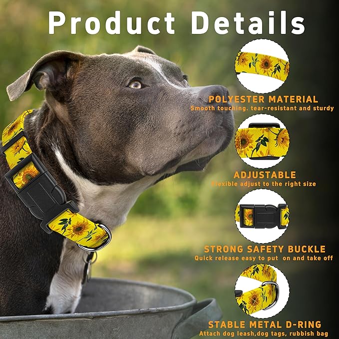 Dog Collar, Floral Puppy Collar - Image 2