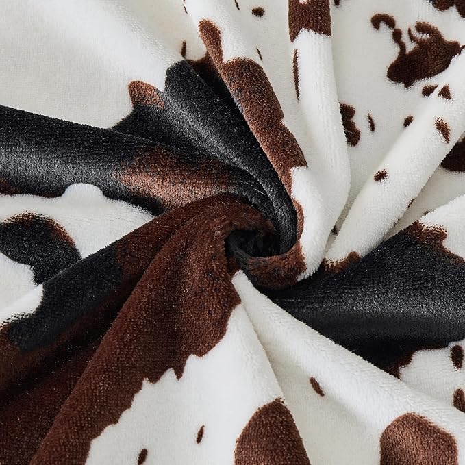 Bnuitland Cow Printed Fleece Flannel Throw Blanket, 300 GSM Double Sided Fuzzy - Image 6