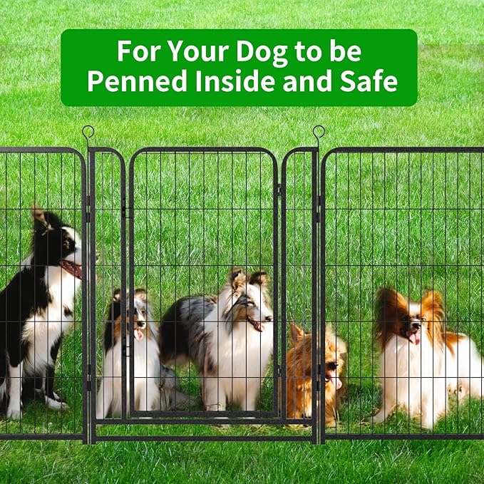 Dog Playpen Outdoor Extra Wide 16 Piece Panels Heavy Duty Dog Fence 40" Height - Image 9