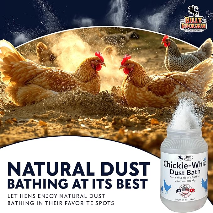 4 x 5.5lb Chickie Whiz Dust Bath, All-Natural Chickie Whiz Dust Bath Powder - Image 7