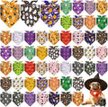 Sanwuta 48 Pcs Halloween Dog Bandanas Bulk Pumpkin Dog Bandanas Adjustable by Sanwuta