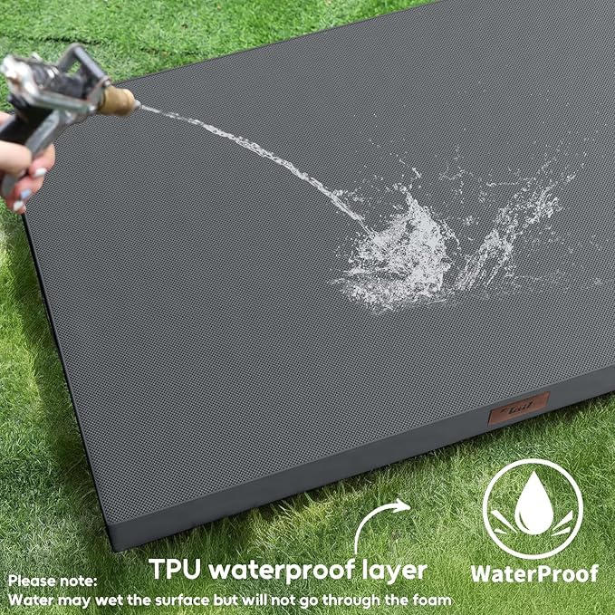 Outdoor Dog Bed for Medium Dogs, Waterproof Dog Crate Mat Orthopedic Egg Crate - Image 4