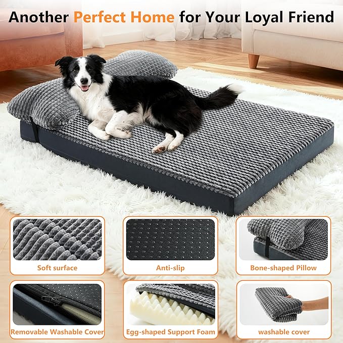 KISYYO Orthopedic Dog Beds for Extra Large Dogs - Image 7