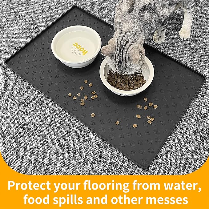 Ptlom Pet Placemat for Dog and Cat, Mat for Prevent Food and Water Overflow - Image 5