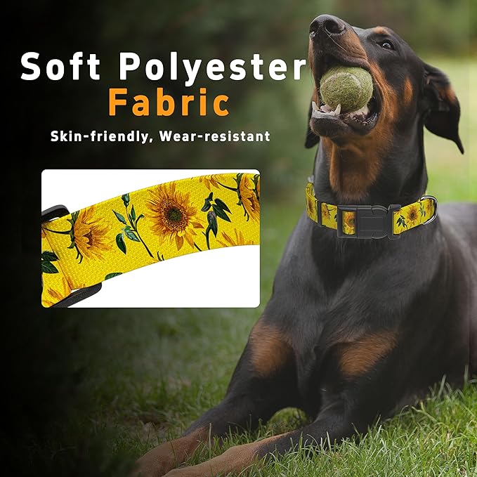 Dog Collar, Floral Boys Girls Puppy Collar - Image 4
