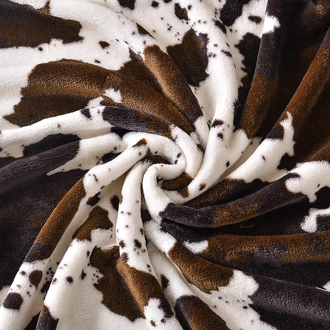 Bnuitland Cow Print Throw Blanket, Large Size 90x90 Inches - Image 6