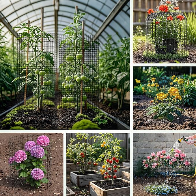 9 PCS Plant Protectors from Animals, 12x12 Inch Heavy Duty Metal Plant Cages - Image 6