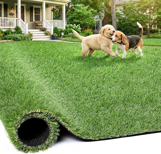 Artificial Grass Rug Indoor Outdoor, 3 x 5FT Faux Grass Turf by JOCOEVOL