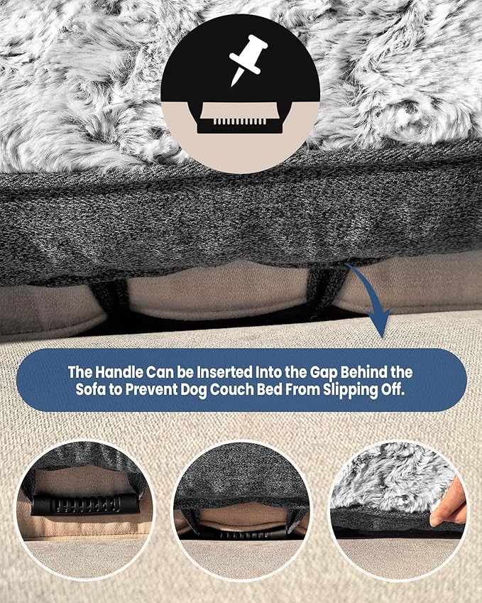 Calming Extra Large Dog Bed for Couch, 53 x 39.3 inch Removable Couch Cover for - Image 4