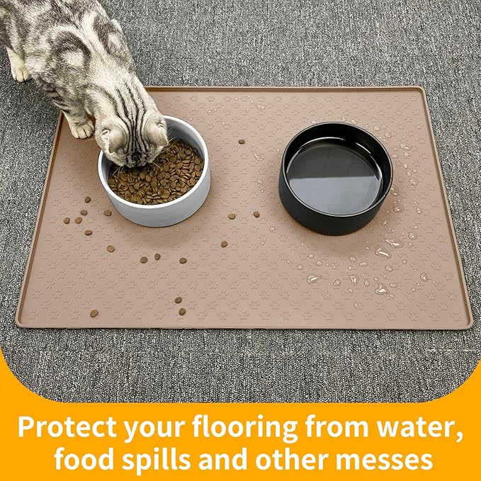 Ptlom Dog Food Mat Anti-Slip Bowl Mats - Image 7