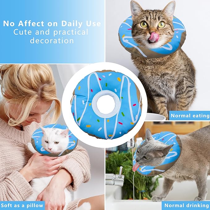 Cat Cone Collar Soft, Adjustable Cat Recovery Collar Kitten Cones to Stop - Image 4