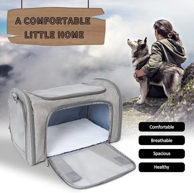 Mile High Life | Outdoor Travel Pet Carrier | Kitty Puppy Cat Carriers | - Image 6
