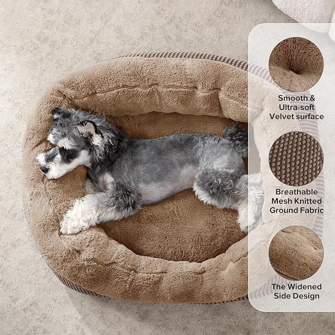 INVENHO Small Dog Bed Orthopedic Warming Soft Calming Sleeping Durable - Image 2