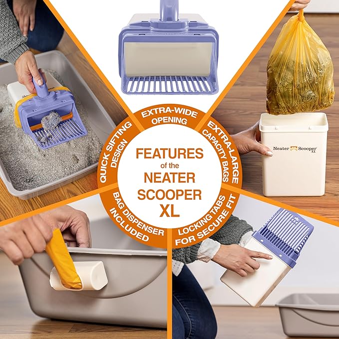 Neater Pet Brands Neater Scooper XL Cat Litter Scoop, 15 Refill Bags – - Image 6