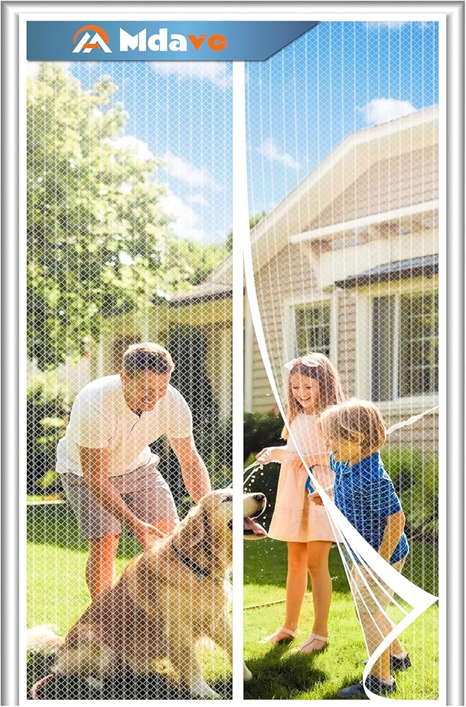 Magnetic Screen Door, Heavy Duty Door Screen Magnetic Closure Keep Bugs Out by Welcometobuy