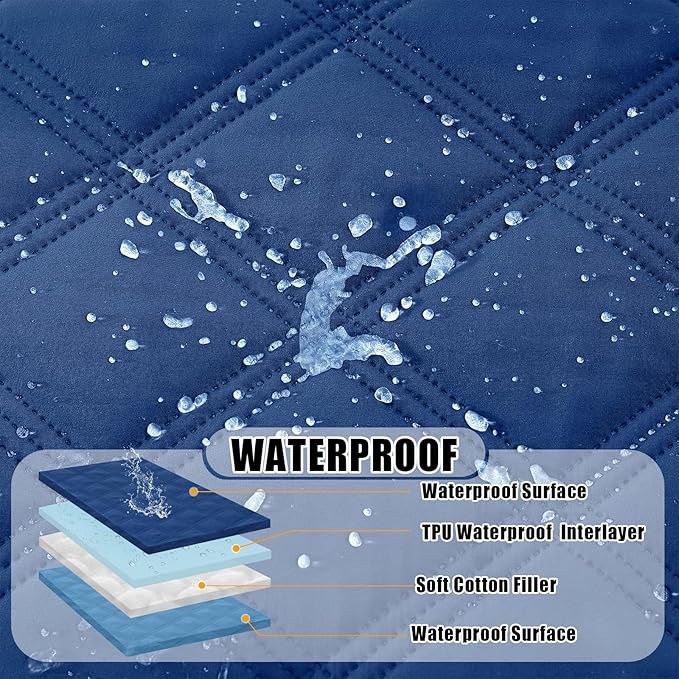 Smiry Waterproof Dog Bed Cover Blanket 40x70, Soft Reversible Pet Blanket - Image 2