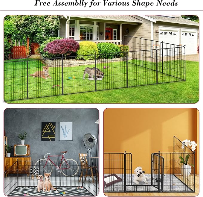 Dog Playpen 32 inch 28 Panels Indoor Outdoor Dog Pen - Image 8
