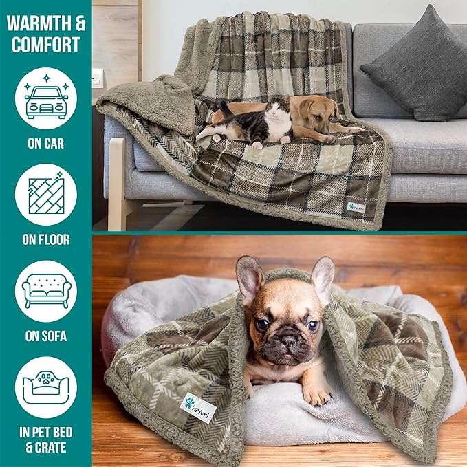 PetAmi Dog Blanket for Medium Large Dogs, Pet Bed Blanket Cat Puppy Kitten - Image 5