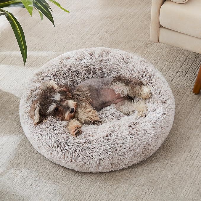 WESTERN HOME WH Calming Dog & Cat Donut Cuddler, Anti-Anxiety Warming Cozy Soft - Image 2
