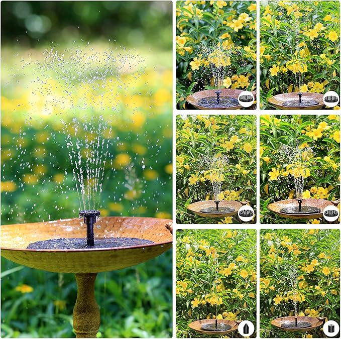 AISITIN 2.5W Solar Bird Bath Fountain, Solar Fountain - Image 5