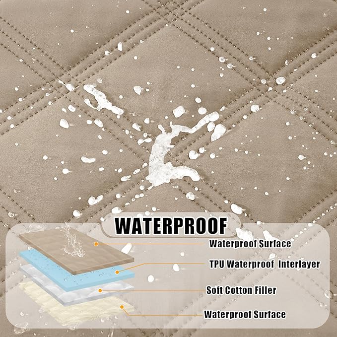 Smiry Waterproof Dog Bed Cover Blanket 82x82, Soft Reversible Pet Blanket - Image 2