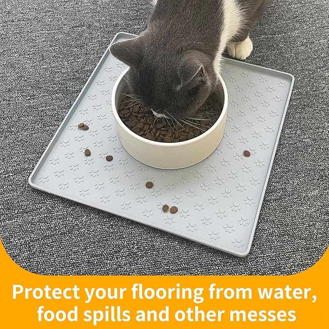 Ptlom Dog Food Mat Anti-Slip Bowl Mats - Image 6