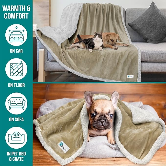 PetAmi Dog Blanket for Bed, XL Pet Blanket Large Dogs, Fleece Furniture Couch - Image 5
