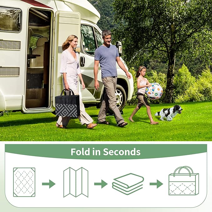 GENIMO Outdoor Rug Waterproof, Lightweight Large RV Camping Mat - Image 7