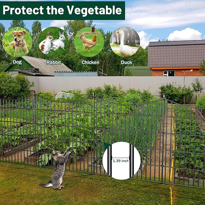 10 Panels No Dig Dog Fence Outdoor - Image 4