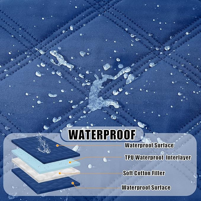 Smiry Waterproof Dog Bed Cover Blanket 40x70, Soft Reversible Pet Blanket - Image 2