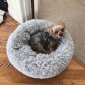 Calming Donut Dogs Beds for Small Dogs Washable, 19inch Fluffy Round Puppy Bed by nononfish